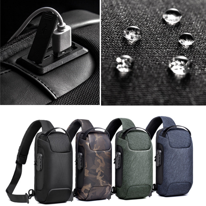 Men Chest Bag Messenger Bag Anti-theft Shoulder Bags Chest Bag Pack For Male - Enfance-Heureuse