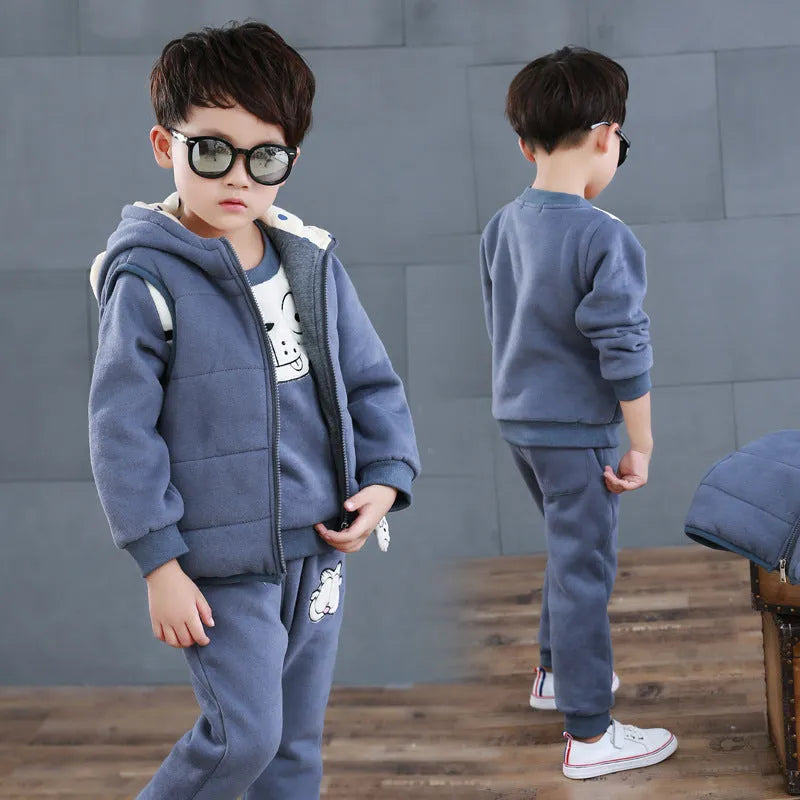 Three-piece fleece sweater - Enfance-Heureuse