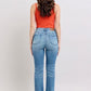 Judy Blue HW Tummy Control Vintage Wash Side Slit Slim Boot Jeans