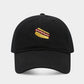 Hot Dog Embroidery Pattern Soft Top Peak Cap