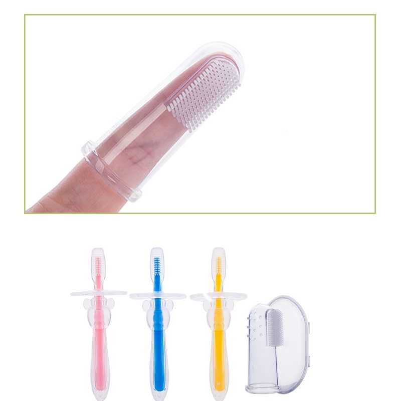 Silicone Baby Toothbrush Kids Teether Training Tool Clear Massager - Enfance-Heureuse