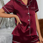 Silk-like Comfortable Breathable Cardigan Pajamas Short-sleeved Shorts Home Wear Suit - Enfance-Heureuse