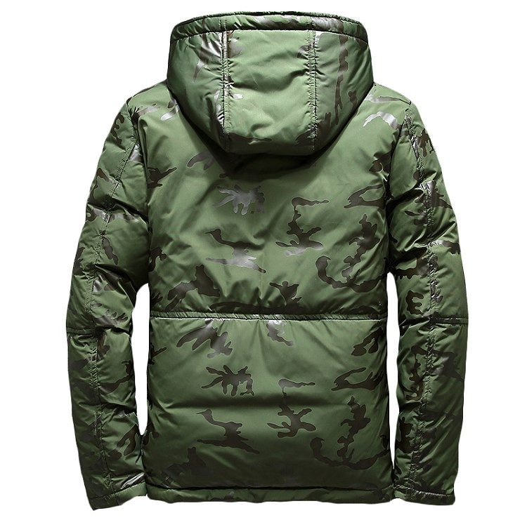Camouflage Men's Winter Jacket Coat Hooded Casual Slim Down Parka Autumn Camo Windproof Warm Mens Overcoat - Enfance-Heureuse