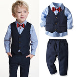 Boys' dress suit British gentleman four-piece suit - Enfance-Heureuse