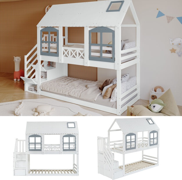 Massivholz Doppelschicht Babybett - Enfance-Heureuse