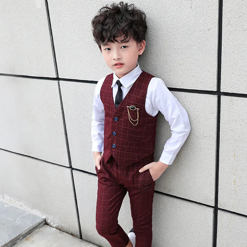 Boys Autumn Clothing Two-piece Vest Set - Enfance-Heureuse