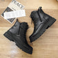 Hong Kong Style Low-top Leather Shoes Youth Casual Shoes Martin Boots - Enfance-Heureuse