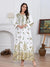 Elegant Flower Diamond Robe Dress - Women's Long Sleeve Round Neck Long Dress - Enfance-Heureuse