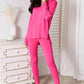 Basic Bae Full Size V-Neck Soft Rayon Long Sleeve Top and Pants Lounge Set - Enfance-Heureuse