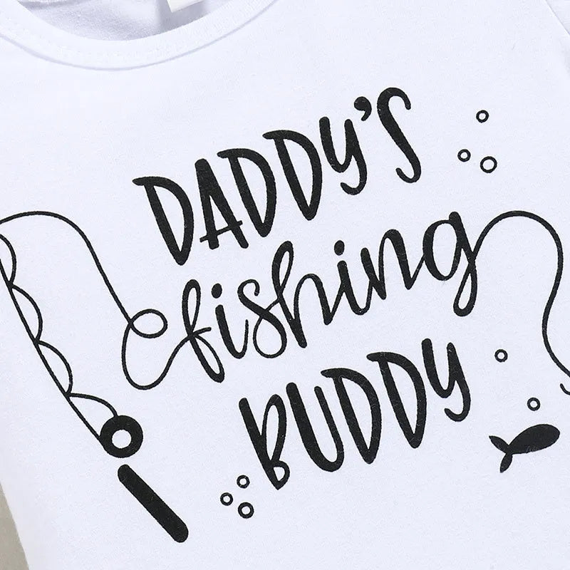 Boys Letter Print Short Sleeve Suit - Enfance-Heureuse