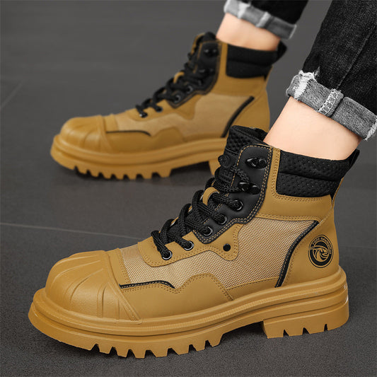 Men's High-top Shell Toe Rhubarb Martin Boots - Enfance-Heureuse