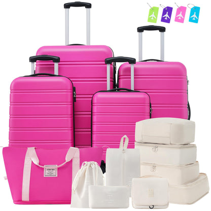 Hardshell Suitcase Set Of 4 Pieces, Light 16 Inches, 20 Inches, 24 Inches, 28 Inches, Luggage Case. - Enfance-Heureuse