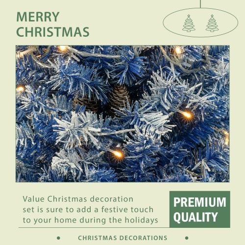 Pre-lit Christmas Tree Artificial Christmas 4-piece Set - Enfance-Heureuse