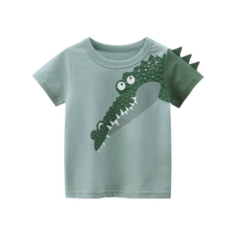Boys' Short Sleeved Round Neck Baby Clothes - Enfance-Heureuse