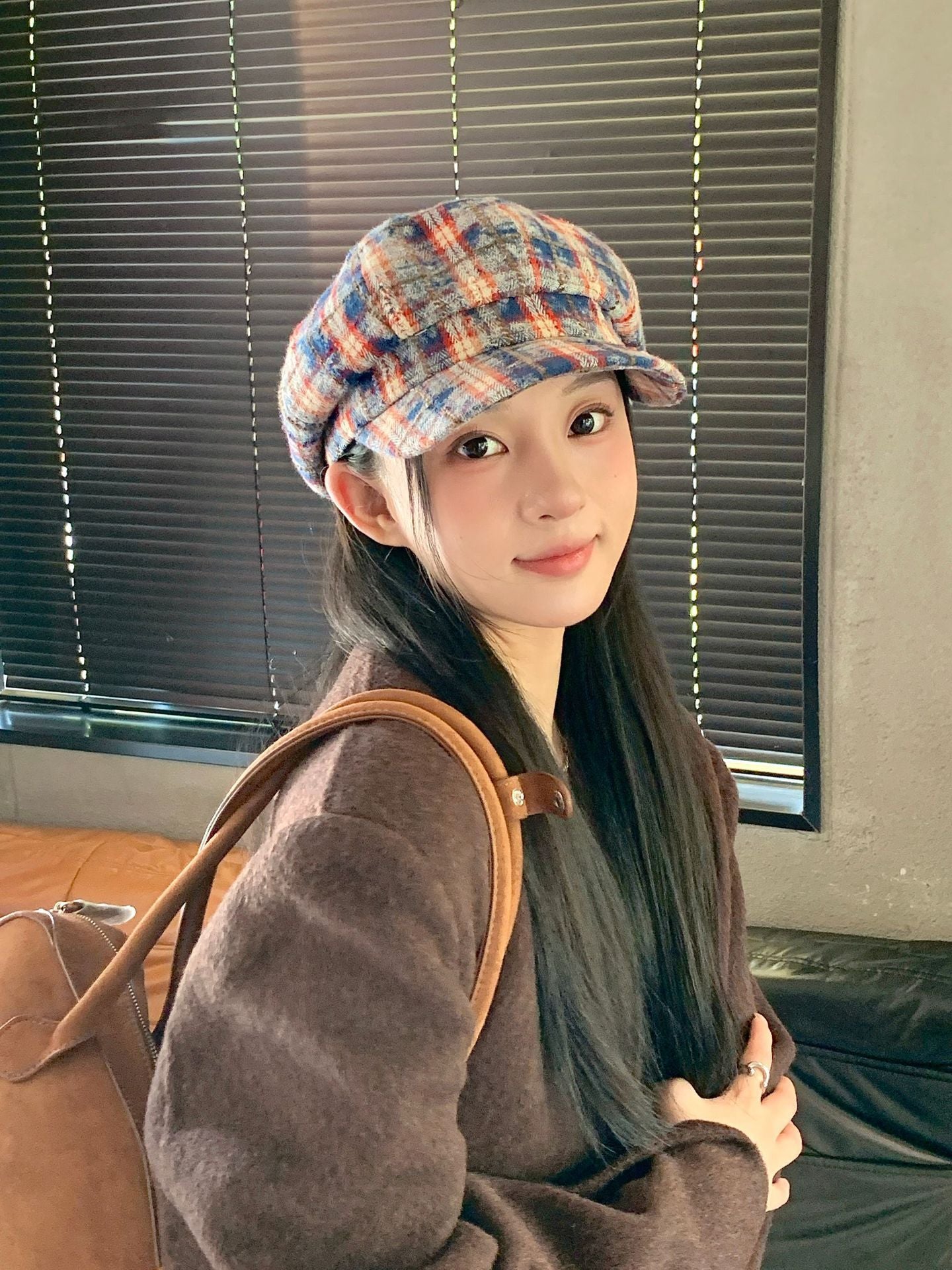 Gorra con visera británica retro, sombrero de vendedor de periódicos pequeño con cara que combina con todo