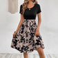 Vestido casual con cordones y estampado para mujer