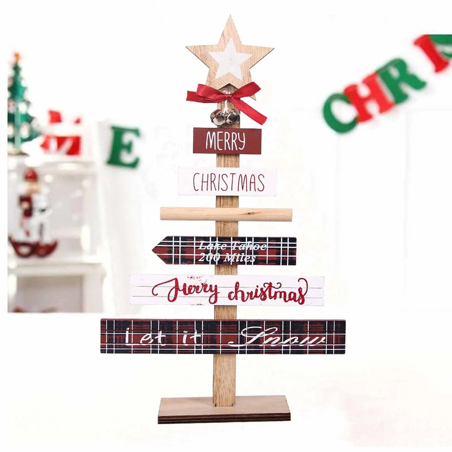 Christmas decorations with English letters - Enfance-Heureuse