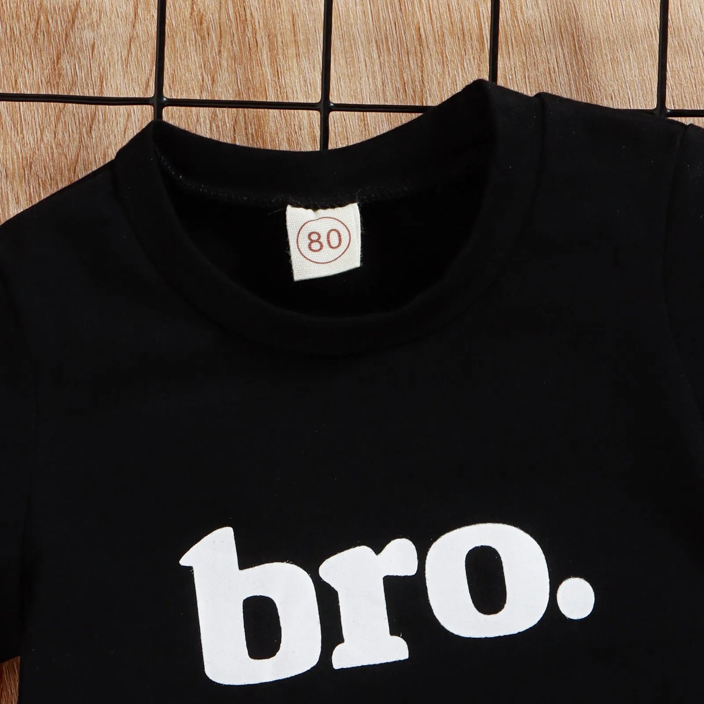 Round Neck Letter Short Sleeve Top Cargo Boys Suit - Enfance-Heureuse