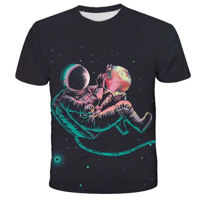 Digital Print Astronaut T-Shirt - Enfance-Heureuse