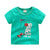 Children's summer cartoon print T-shirt - Enfance-Heureuse
