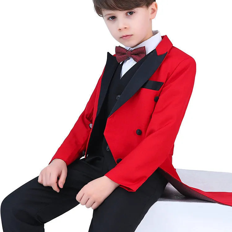 Children's Tuxedo Men's Dress Suit Performance Costume - Enfance-Heureuse