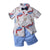 Two-piece boy short sleeve printed shirt - Enfance-Heureuse