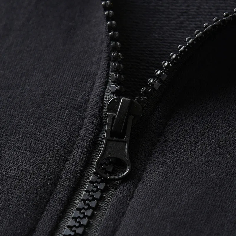 CUHK Enfants À Manches Longues Imprimé Fermeture Éclair Chemise Casual Pantalon De Sport Mis Noir Deux-Pièce Ensemble