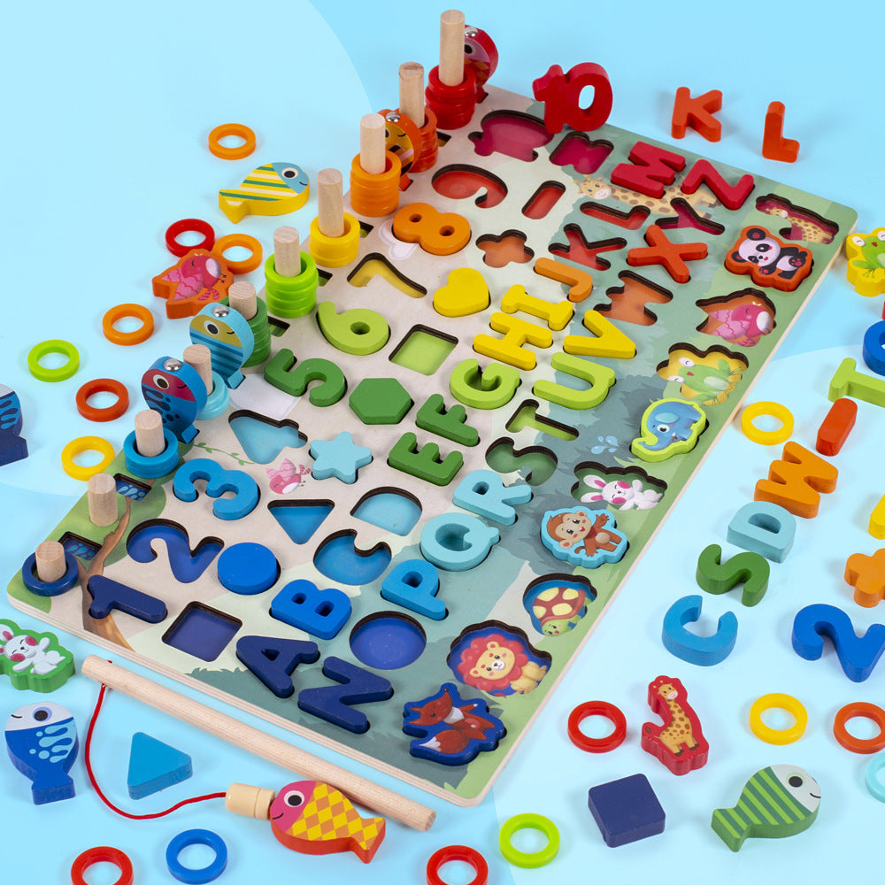 Children 3D Alphabet Number Puzzle Baby Colorful Geometric Digital Letter Educational Toy - Enfance-Heureuse