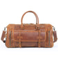 Men's Retro Genuine Leather Super Large Capacity First Layer Cowhide Leather Hand Luggage Bag - Enfance-Heureuse