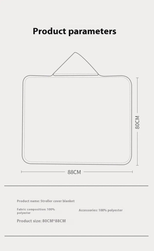 Manta cálida y resistente al viento para cochecito de bebé