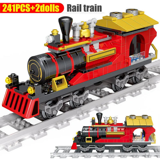 Steam train train urban traffic track - Enfance-Heureuse