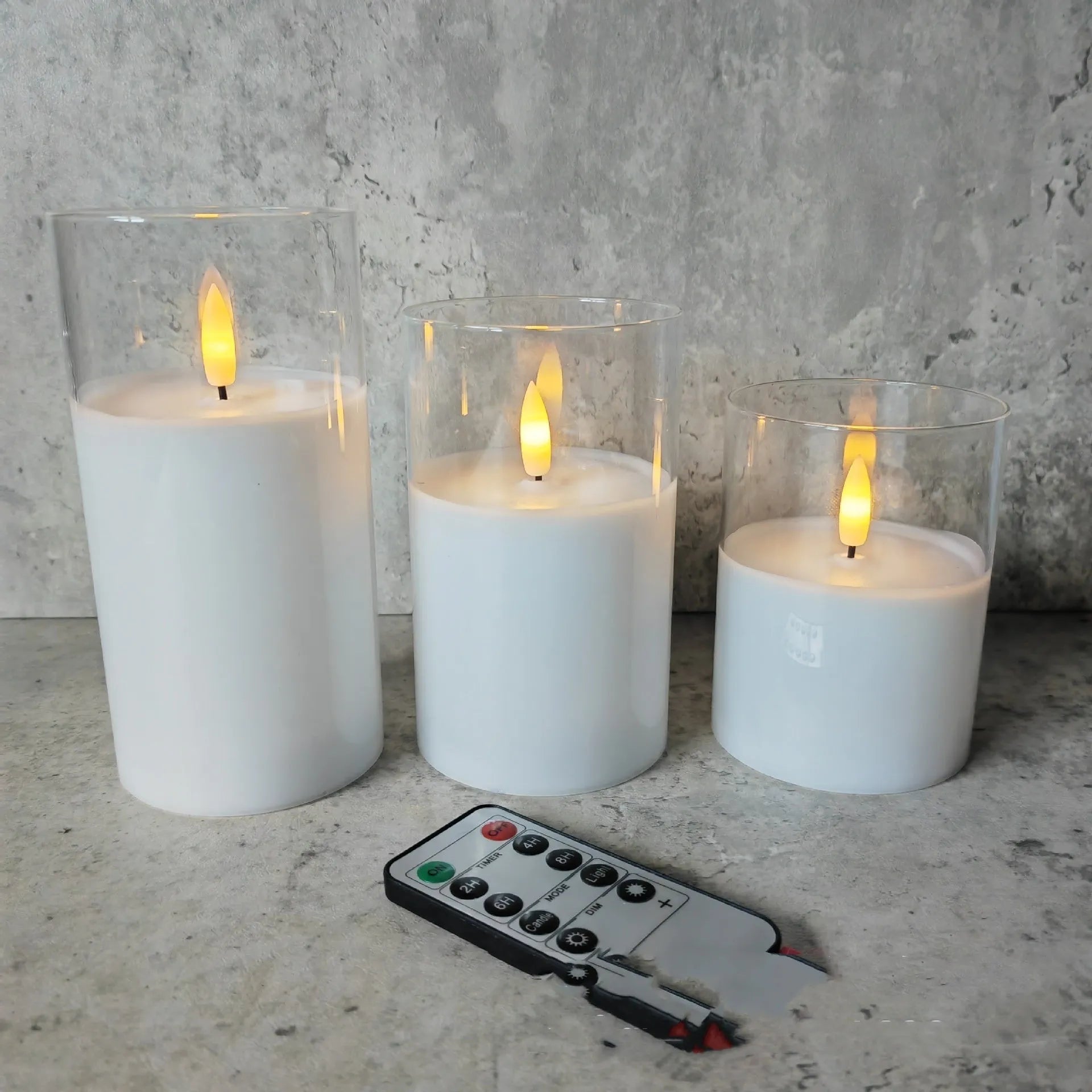Electroplated Glass LED Electronic Candle Lights Wholesale Rechargeable - Enfance-Heureuse