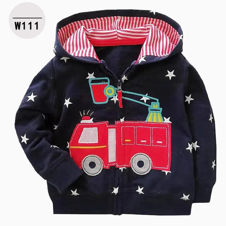 Children's hooded zippered hoodie - Enfance-Heureuse