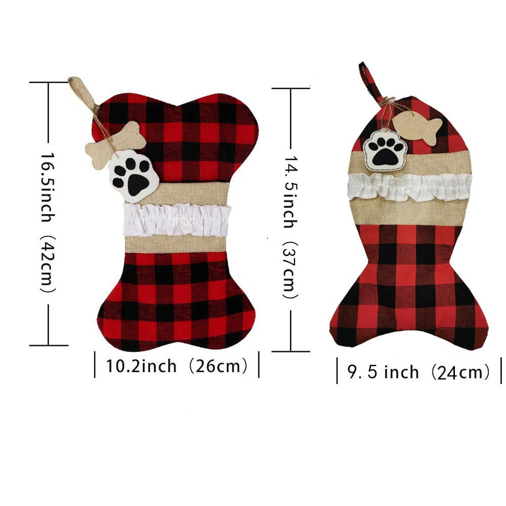 Christmas Ornament Christmas Socks Gift Bag - Enfance-Heureuse