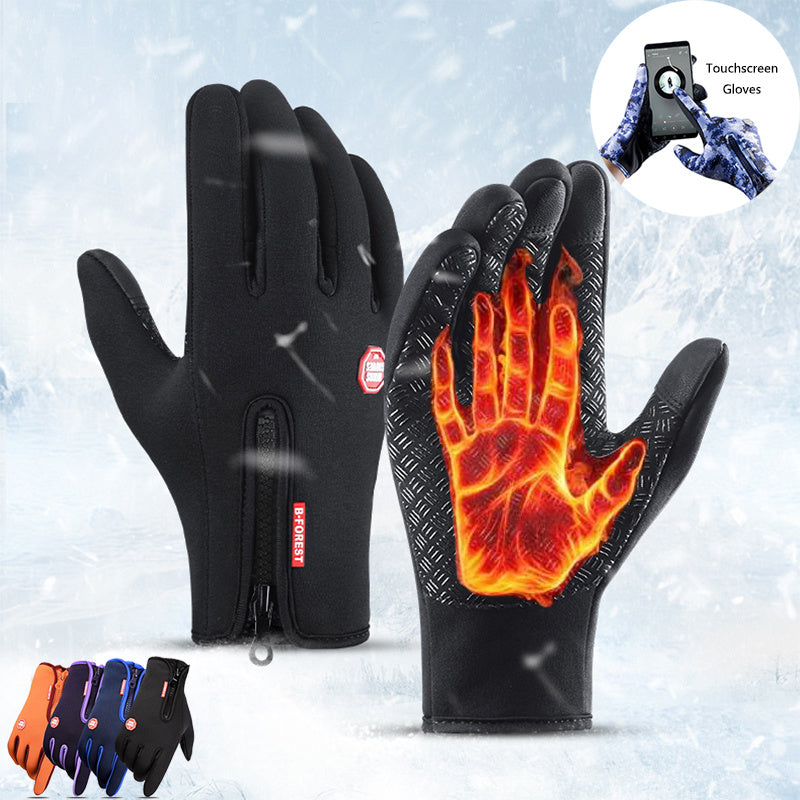 Winter Gloves Touch Screen Riding Motorcycle Sliding Waterproof Sports Gloves With Fleece - Enfance-Heureuse