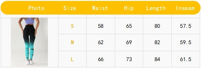 Tie Dye Gradient Color Yoga Sports Leggings, Ruched High Waist Workout Seamless Scrunch Booty Leggings Butt Lift Athletic Leggings Tummy Control Yoga Pants - Enfance-Heureuse