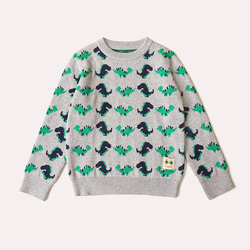Boys Knit Sweaters Girls Pattern Sweaters Baby Cotton Pullover Sweaters - Enfance-Heureuse