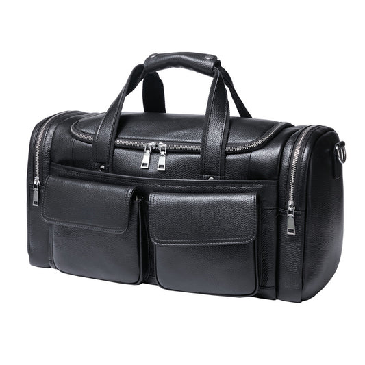 Leather Men's Hand-held Large-capacity Short-distance Travel Bag - Enfance-Heureuse