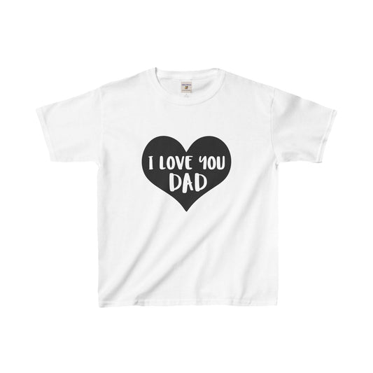 I Love You Dad Kids Tee, Father’s Day Gift, Cute Kids T-Shirt, Family Matching Tee, Gift for Dad from Kids, Birthday Present - Enfance-Heureuse