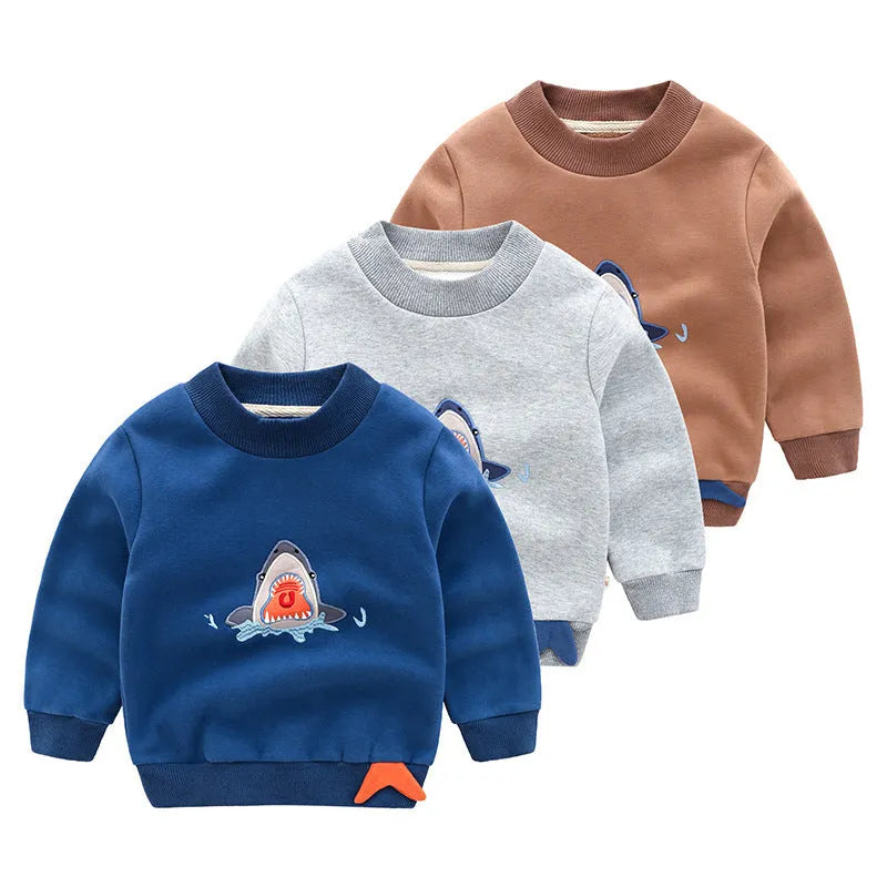 Sweat-shirt coréen pour garçon avec cachemire - Enfance-Heureuse