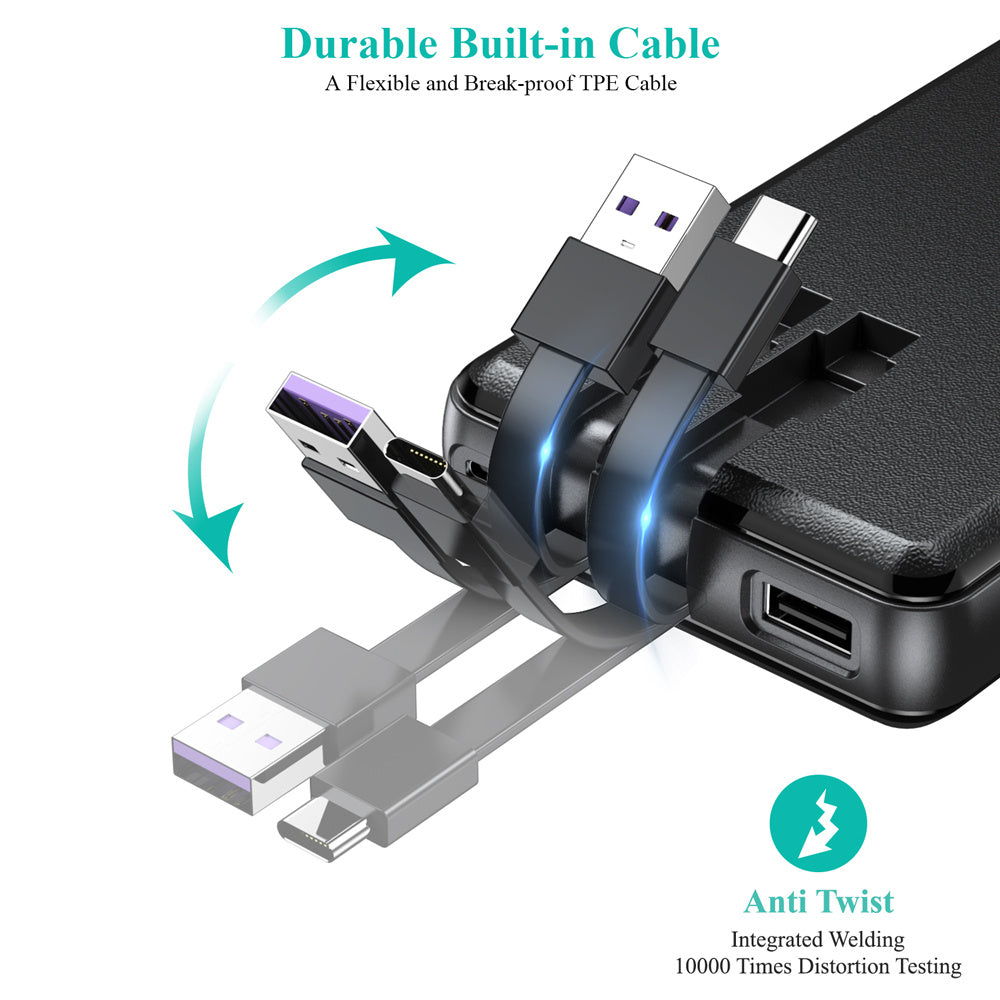 It Comes With Input And Output Dual-wire Solar Power Bank - Enfance-Heureuse