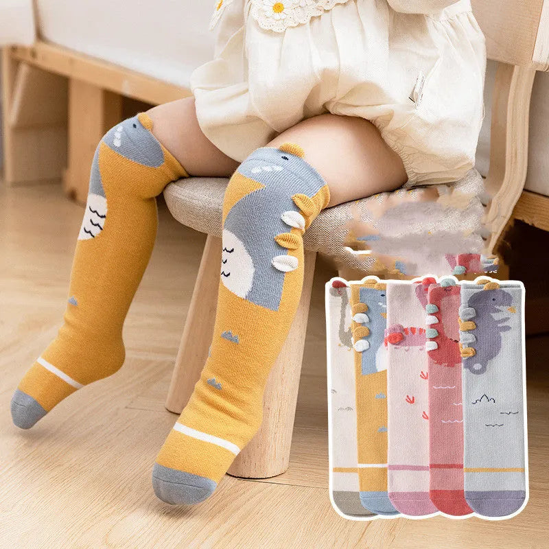 Three-dimensional Baby Over The Knee Socks Without Heels For Infants And Toddlers - Enfance-Heureuse
