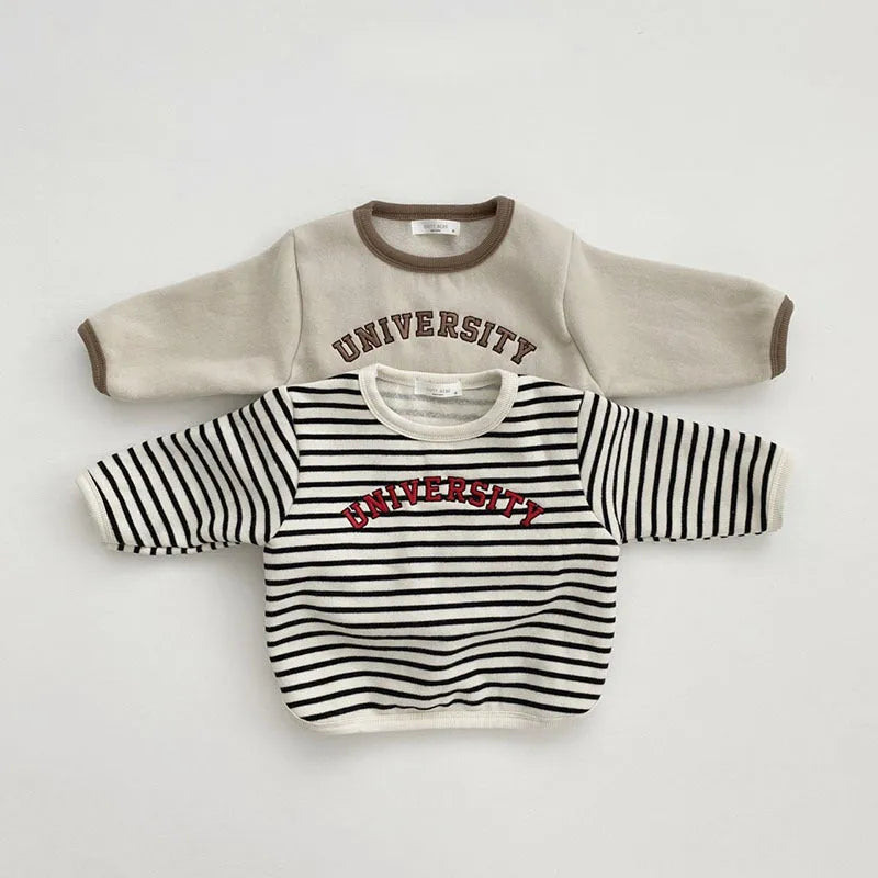 Children's Striped Long Sleeved T-shirt - Enfance-Heureuse
