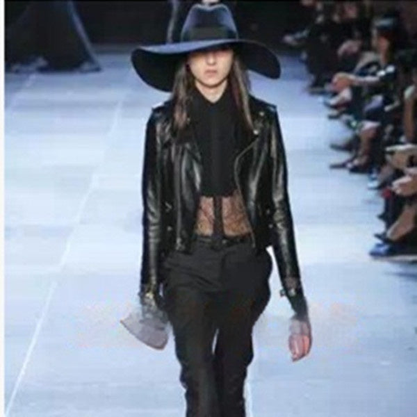 Sombrero de lana de ala ultra ancha de moda europea y americana de pura lana