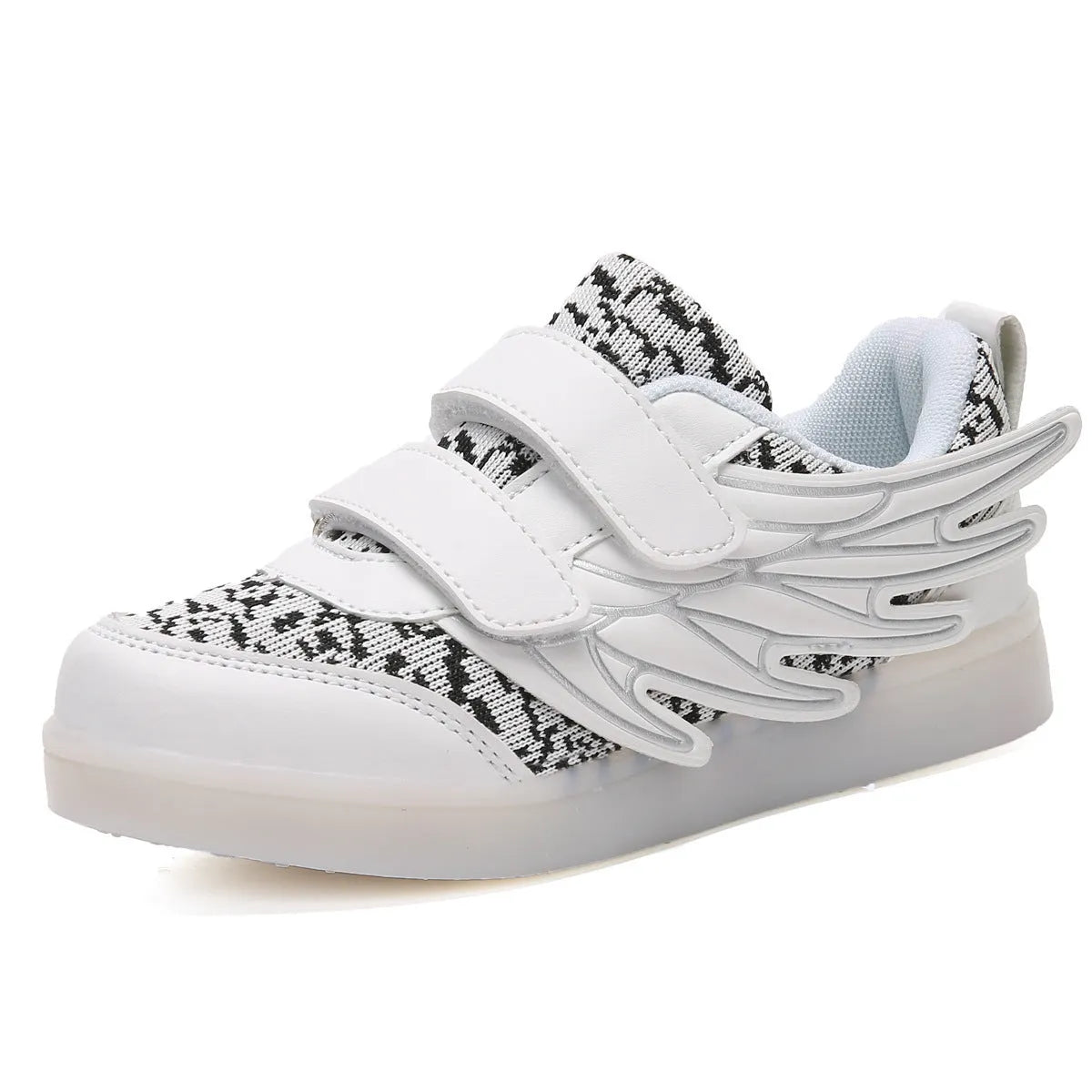 Children's shoes led light shoes children's wings light shoes usb charging colorful luminous shoes casual light shoes - Enfance-Heureuse