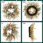 Christmas Wreath 20 Inch Christmas Door Decoration Garland With Warm Lights - Enfance-Heureuse