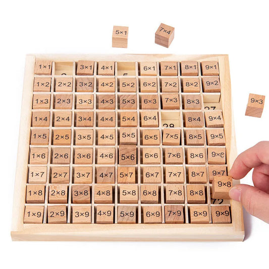 Wooden Ninety-nine Multiplication Table Building Blocks Educational Toys - Enfance-Heureuse