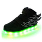Children's shoes led light shoes children's wings light shoes usb charging colorful luminous shoes casual light shoes - Enfance-Heureuse