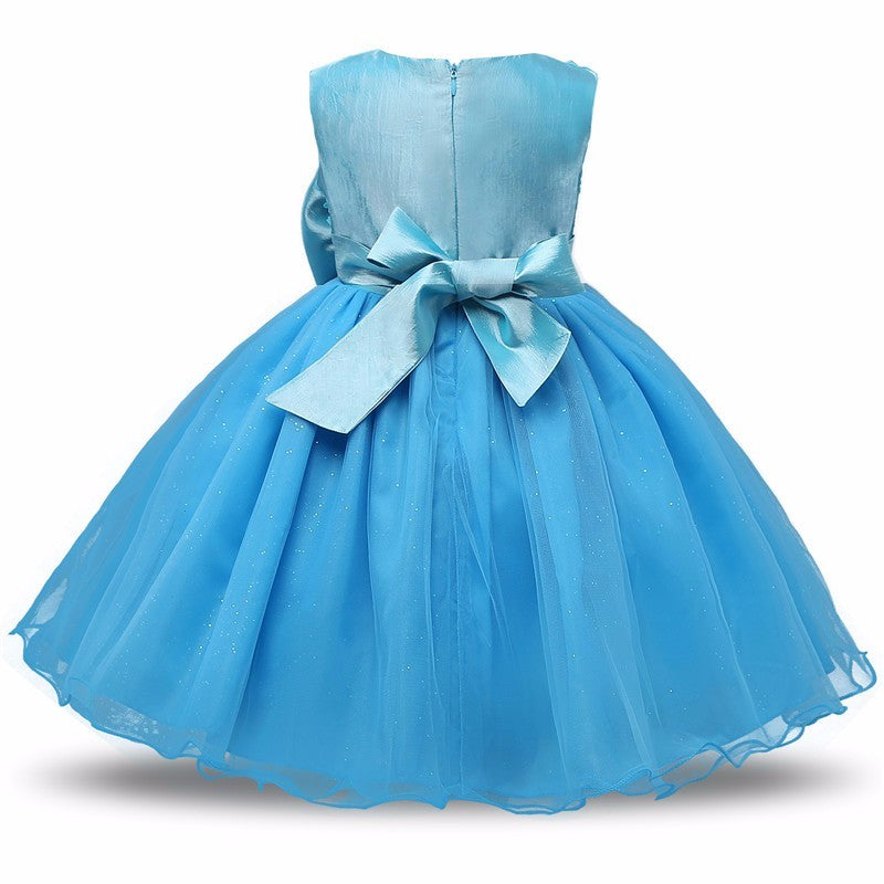 Princess Flower Girl Dress Summer Tutu Wedding Birthday Party Dresses - Enfance-Heureuse