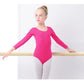 Girls' Solid Color One-piece Long-sleeved Dance Costume - Enfance-Heureuse